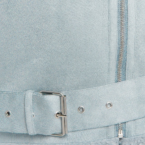 NA-KD Faux Suede Bonded Aviator Jacket - Picture 4 of 8